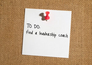 Post it with to do list for find a leadership coach