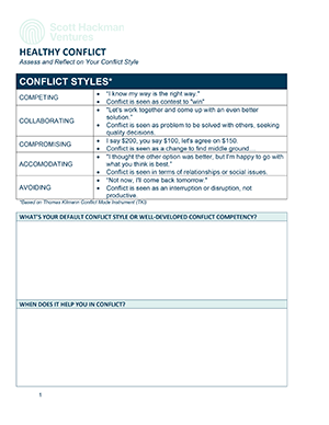 Image of Healthy conflict worksheet
